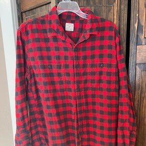 Men's J. Crew Red/Black Flannel